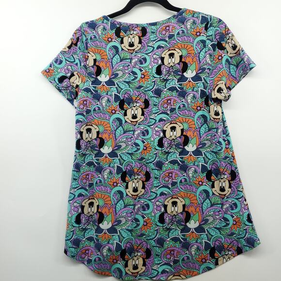 Lularoe Disney Minnie Mouse Simply Comfortable Floral Shirt Small - Picture 2 of 7
